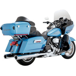 PartzBiz HD VH-16455 - Vance & Hines Chrome Hi-Output Slip-Ons Mufflers for Harley Touring 95-14 | 16455