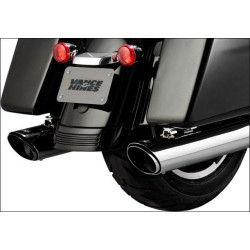 PartzBiz HD VH-16672 - Vance & Hines Chrome 4" Twin Slash Rounds Slip Ons Mufflers Harley 2017 FLH/T | 16672
