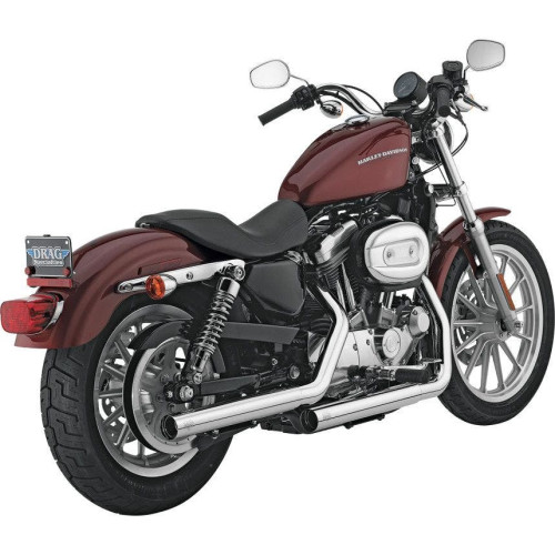 PartzBiz HD: 4400883-Vance & Hines 16819 Chrome Straightshots HS Slip-Ons Mufflers for 04-13 Harley XL