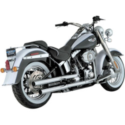 PartzBiz HD VH-16833 - Vance & Hines 16833 Chrome Straightshots HS Slip Ons Harley Softail 07-16 FLSTN/SB FLS