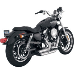 PartzBiz HD VH-17219 - Vance & Hines 17219 ท่อ Chrome Shortshots Staggered Harley Sportster XL 04-13