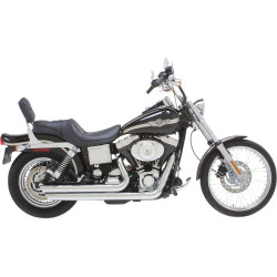 PartzBiz HD VH-17911 - Vance & Hines Chrome Big Shots Staggered for '91-'05 Harley Dyna | 17911