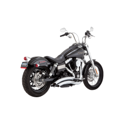 PartzBiz HD VH-23371 - Vance Hines 23371 Chrome Big Radius 2 into 2 Exhaust 10-17 Harley Dyna FXD Custom Harley Chopper Bike Performance Muffler Headers Aftermarket Power Loud 2.5" 2-1/2 Inch Pipes 26071 1800-2140 18002140 VH0258