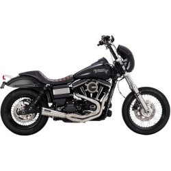 PartzBiz HD VH-27625 - Vance & Hines 27625 Chrome Upsweep 2-into-1 Exhaust System Harley Dyna FXD 91-17 1800-2443 18002443 davidson best for performance upgrade hp wide glide super eagle street bob fat daytona low rider