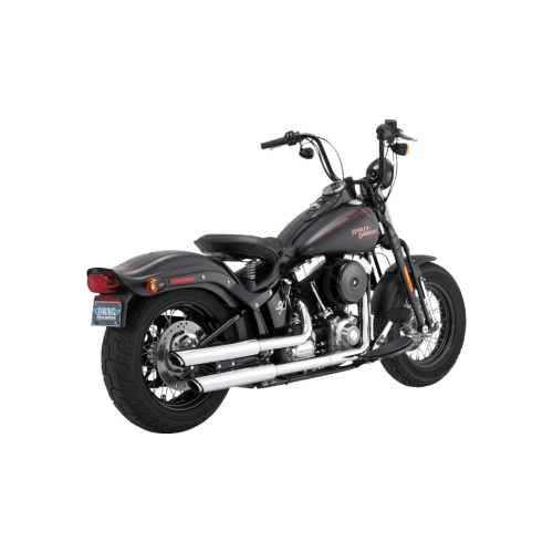 PartzBiz HD: 4400814-Vance & Hines 3" Round Twin Slash Slip-On Chrome Mufflers 4 Harley 07-09 FLSTN/FLSTSB | 16842