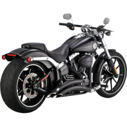 PartzBiz HD VH-46065 - Vance & Hines 46065 Black Big Radius 2-2 Exhaust 13-16 Harley Softail Breakout Custom Chopper Bike Performance Muffler Headers Aftermarket Power Loud 2.5” 2-1/2นิ้วท่อ 46065 18001627 1800-1627 VH0134