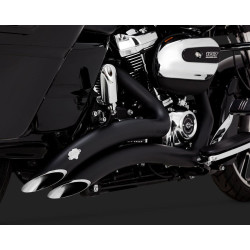 PartzBiz HD VH-46073 - Vance & Hines 46073 Black Big Radius 2 ออก 2 ท่อ 17-Up Harley Touring M8