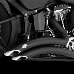 PartzBiz HD VH-46369 - Vance & Hines 46369 49 State Black Big Radius Exhaust สำหรับ Harley Softail 00-17 | 46369