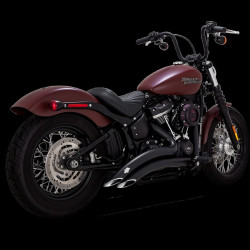 PartzBiz HD VH-46377 - Vance & Hines 46377 49 State Black Big Radius Exhaust สำหรับ Harley M8 Softail 18-22 | 46377