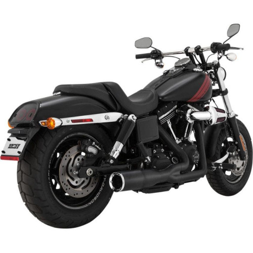 PartzBiz HD: 4400719-Vance & Hines Black Hi-Output Short 2 into 1 Exhaust for 06-16 Harley Dyna | 46541 PartzBiz HD: 4400719-Vance & Hines Black Hi-Output Short 2 into 1 Exhaust for 06-16 Harley Dyna | 46541