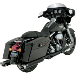 PartzBiz HD VH-46799 - Vance & Hines 46799 สีดำ Dresser Duals หัวท่อส่วนหัว Harley FLH/T 95-08