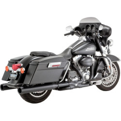 PartzBiz HD VH-46832 - ท่อ Vance & Hines 46832 Black Power Duals 09-16 Harley Touring & Trike
