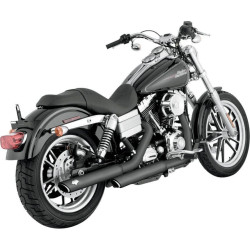 PartzBiz HD VH-46837 - Vance & Hines 46837 Black Twin Slash 3 ” Slip Ons ท่อไอเสีย '91-'16 Harley Dyna