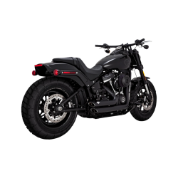 PartzBiz HD VH-47333 - Vance & Hines 47333 Shortshots Staggered Exhaust Matte Black Harley M8 Softail