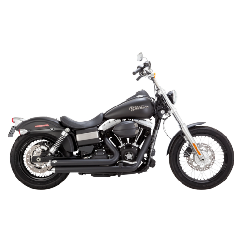 PartzBiz HD: 4400738-Vance & Hines 47338 Black Big Shots Staggered Exhaust for Harley Dyna 06-17 PartzBiz HD: 4400738-Vance & Hines 47338 Black Big Shots Staggered Exhaust for Harley Dyna 06-17