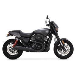 PartzBiz HD VH-47943 - Vance & Hines 47943 Black Hi Output 4 ” Slip-Ons Mufflers 15-19 Harley Street 750 18011233 47943 1801-1233