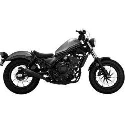 PartzBiz HD VH-48421 - Vance & Hines 48421 Upsweep Slip-On Muffler สีดำ Honda Rebel 300 500 17-20 เปลี่ยนที่ดีที่สุดสำหรับการอัพเกรดประสิทธิภาพท่อไอเสีย