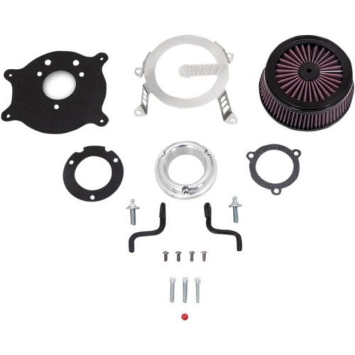 PartzBiz HD: 4400714-Vance & Hines 70365 Brushed VO2 Cage Fighter Air Intake Harley Twin Cam TBW 08-17 | 70365