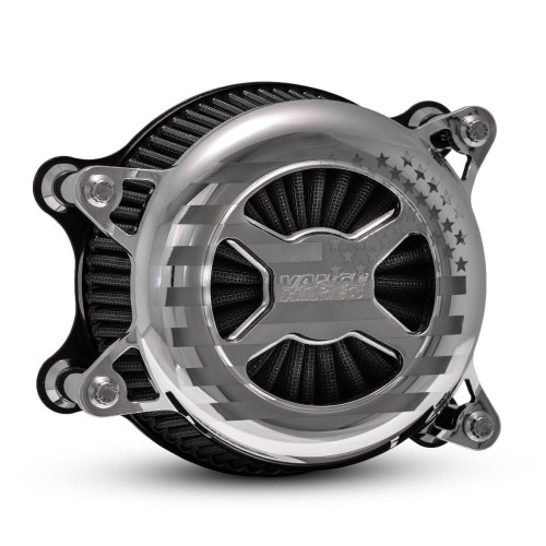 PartzBiz HD: 4400638-Vance & Hines 72045FG Chrome VO2 America Billet Air Intake Cleaner Harley M8 | 72045FG