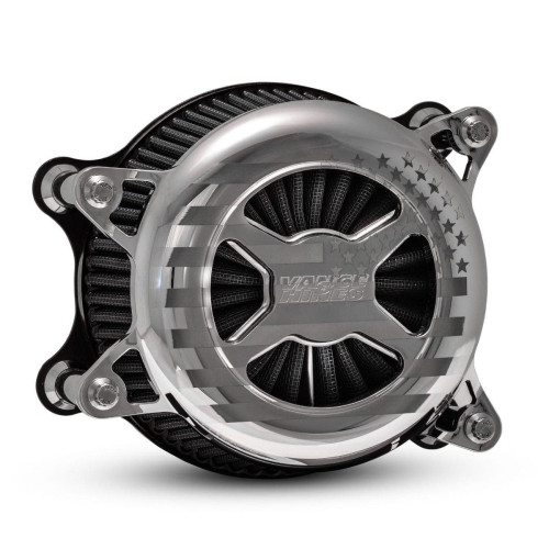 PartzBiz HD: 4400640-Vance & Hines 72341FG Chrome VO2 America Billet Air Intake Cleaner Harley Twin Cam 00-17 | 72341FG PartzBiz HD: 4400640-Vance & Hines 72341FG Chrome VO2 America Billet Air Intake Cleaner Harley Twin Cam 00-17 | 72341FG