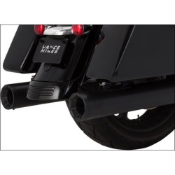 PartzBiz HD VH-46714 - Vance & Hines All Black 4" Eliminator 400 Slip Ons Mufflers Harley FL M8 17-Up 46714 VH-46714 46714 18011067 1801-1067 18011067 VH0245 CVO Touring Road Street Electra Glide King