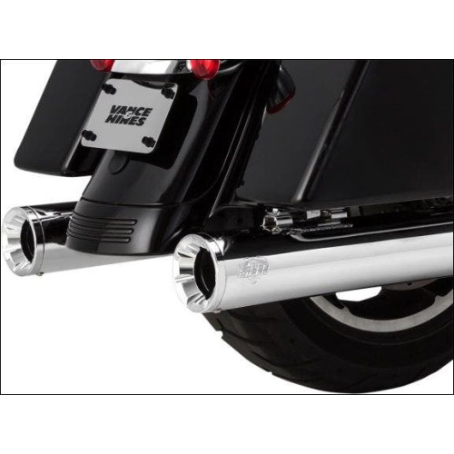 PartzBiz HD: 4400652-Vance & Hines All Chrome 4" Eliminator 400 Slip Ons Mufflers Harley 2017 FLH/T | 16714 PartzBiz HD: 4400652-Vance & Hines All Chrome 4" Eliminator 400 Slip Ons Mufflers Harley 2017 FLH/T | 16714