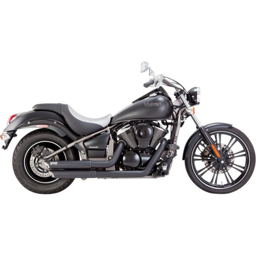 PartzBiz HD: 4400621-Vance & Hines Black Twin Slash Staggereds Exhaust for Kawasaki Vulcan Classic | 48397 PartzBiz HD: 4400621-Vance & Hines Black Twin Slash Staggereds Exhaust for Kawasaki Vulcan Classic | 48397