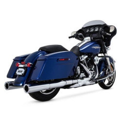 PartzBiz HD VH-16371 - Vance & Hines Chrome Power Duals Head Pipes Headers 17-Up M8 Harley Touring FL 16371 16871 VH-16871 16871 0 1802-0362 18020362 VH0238 Performance Street FLH FLTR 