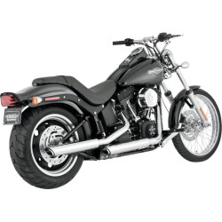 PartzBiz HD VH-16835 - ท่อเก็บเสียง Vance & Hines Chrome Twin Slash Slip Ons Harley Softail Heritage Rocker Fxst | 16835 VH-16835;16835;VH0036;DS18010384;18010384;1801-0384;18010384;VH0036 ประสิทธิภาพไอเสีย