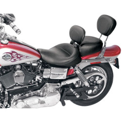 PartzBiz HD MD79358 - Mustang 79358 Vintage Wide Solo Seat พร้อมพนักพิงแบบถอดได้ 06-17 Harley FX 489160 0803-0312 08030312