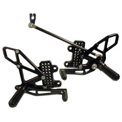 PartzBiz HD TR573499 - Vortex RS265K Black Adjustable Rearsets V2 Foot Pegs 2007 - 2018 CBR600RR 1623-0121 16230121