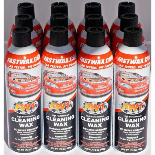 PartzBiz HD: 4400566-Waterless Wash Carnauba Fast Wax Fastwax FW1 Spray Can Remove Tar Dirt Bugs 12pk