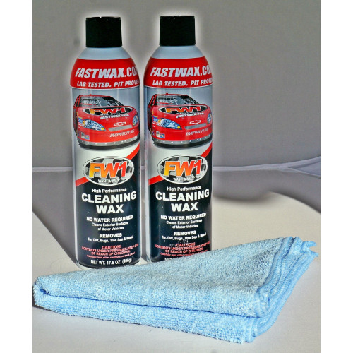 PartzBiz HD: 4400570-Waterless Wash & Wax Fastwax FW1 Spray Can Removes Cleans Tar Dirt Bugs 2 Pack - FW1