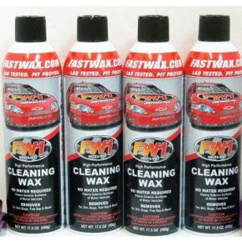 PartzBiz HD: 4400531-Waterless Wash Carnauba & Wax Fastwax FW1 Spray Can Removes Cleans Tar Dirt Bugs 4 Pack