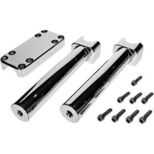 PartzBiz HD: 4400467-Wild 1 One WO910 Chrome 10" Savage Chubby Billet Riser 1 1/4" Bars 0602-1104 06021104