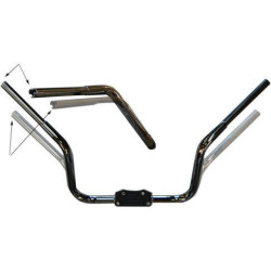 PartzBiz HD DS06013852 - Wild One 1 Chrome Low Bagger Ape Hanger 9" Handlebars Harley FLH/T 96-17 WO579C PartzBiz HD DS06013852 - Wild One 1 Chrome Low Bagger Ape Hanger 9" Handlebars Harley FLH/T 96-17 WO579C