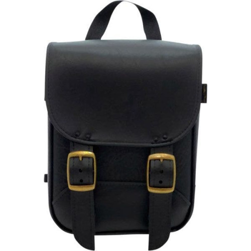 PartzBiz HD: 4400445-Willie & Max Black Brass Monkey Sissy Bar Backrest Bag 8 x 10 x 4.5 Universal