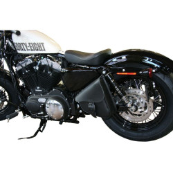 PartzBiz HD DS35011001 - Willie & Max Black Swingarm Bag w/ Black Buckle for Harley Softail 84-14 - 59893-00 PartzBiz HD DS35011001 - Willie & Max Black Swingarm Bag w/ Black Buckle for Harley Softail 84-14 - 59893-00