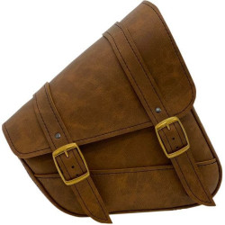 PartzBiz HD DS35011735 - Willie & Max Black Swing Arm Bag Synthetic Leather Dual Shock Swingarm Fit 