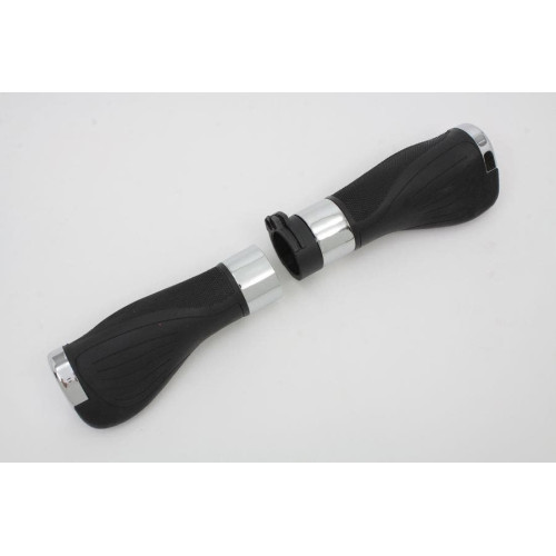 PartzBiz HD: 4400347-Wyatt Gatling V-Twin Donkey Black / Chrome Handlebar Grip Set - Cable Throttle PartzBiz HD: 4400347-Wyatt Gatling V-Twin Donkey Black / Chrome Handlebar Grip Set - Cable Throttle