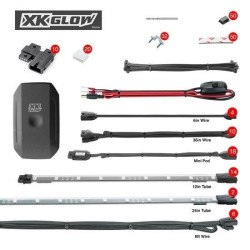 PartzBiz HD XK-UTV-ADV - XK Chrome XK-UTV-ADV Advanced App Control LED Accent Light Kit Off Road UTV ATV RGB polaris kawasaki under glow rock lights