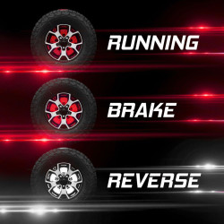 PartzBiz HD XK-XK041019 - XK Glow 5th Wheel Light w/ Sequential Turn Brake Reverse Jeep Wrangler JL JK TJ