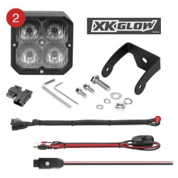 PartzBiz HD XK-XK065001-D-KIT - XK Glow C3 Cube Driving Lights With RGB Accent Lighting Kit XK065001-D-KIT