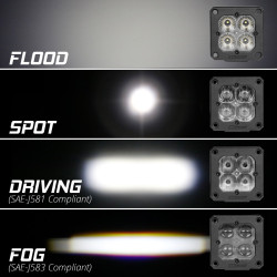 PartzBiz HD XK-XK065002-S-KIT - XK Glow C3 Cube Spot Lights Flush Mount RGB Accent Lighting Kit XK-XK065002-S-KIT