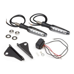 PartzBiz HD WP960-9601 - Yoshimura 072BGLTSR Rear Amber LED Turn Signals Kit Universal 12V 2040-2201 20402201