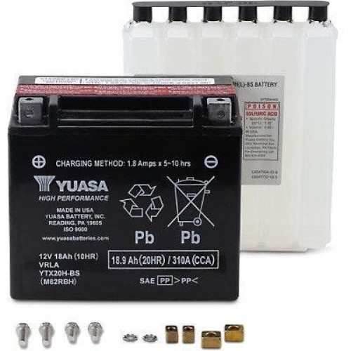 PartzBiz HD: 4400153-Yuasa YTX20H-BS High Performance AGM Maintenance-Free Battery ATV Motorcycle YUAM62RBH harley honda john deere kawasaki polaris victory yamaha replacement upgrade PartzBiz HD: 4400153-Yuasa YTX20H-BS High Performance AGM Maintenance-Free Battery ATV Motorcycle YUAM62RBH harley honda john deere kawasaki polaris victory yamaha replacement upgrade