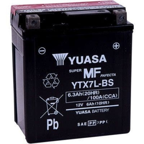PartzBiz HD: 4400159-Yuasa YTX7L-BS High Performance AGM Maintenance-Free Battery ATV Motorcycle YUAM327BS harley honda john deere kawasaki polaris victory yamaha replacement upgrade