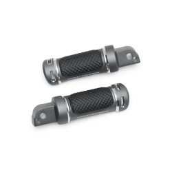 PartzBiz HD 99587 - Adversary Footrests For The Pillion Passenger Gray