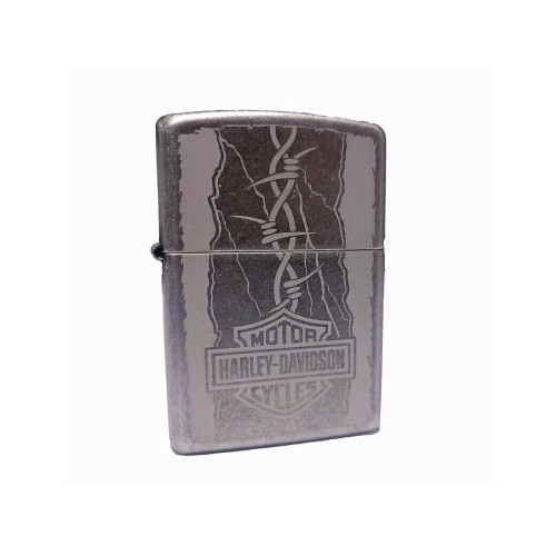 PartzBiz HD: 5000179-Harley-Davidson Lighter Storm Antique Silver Edition Zippo60003620