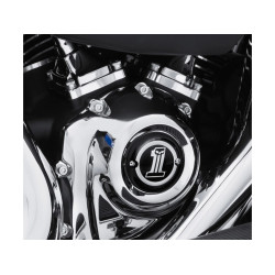PartzBiz HD 102491 - Timer Cover 25600064 Dark Custom Collection Black M8, Softail, Touring